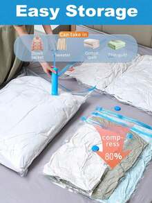 20/15 قطعة أكياس ضغط وختم فراغي، أكياس تخزين فراغية، أكياس سحاب فراغية، أكياس أمتعة موفرة للمساحة، أكياس ضغط للسفر، أكياس تخزين ملابس قابلة للطي، منظمات خزانة، أغطية سرير، ملابس شتوية - توفر 75% من المساحة، مقاومة للرطوبة والحشرات