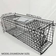 Large Humane Cat Trap, Automatic Foldable Cat Cage, Pet Rescue Cage