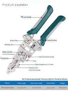 可折叠剥线钳，滑轮设计多功能电工分线器绕线钳压接钳手动工具