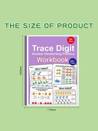 Preschool Logical Thinking Training Workbook, Digit Filling, Math Practice For 3-6 Years Old, Prepare For Primary School