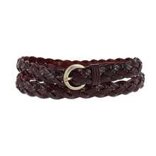 CTM Women's Leather Braided Skinny Casual Belt, Available In Brown, White,  One Size Leather Casual And Jean Belts - 棕色 - 查看 1