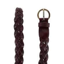 CTM Women's Leather Braided Skinny Casual Belt, Available In Brown, White,  One Size Leather Casual And Jean Belts - 棕色 - 查看 2