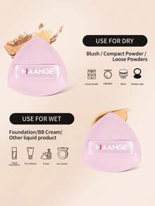MAANGE 1pc/3pcs Triangle Brush, Portable Smudge Cosmetic Brush Makeup Brush With Foundation Brush Blush Brush Loose Powder Brush Contour Brush Highlighter Brush Makeup Tools Gift For Women & Girl Travel Makeup Brush ,Foundation Brush,Concealer Brush,Blush Brush,Contour Brush,Blush Brush,Bronzer Brush,Powder Brush,Foundation Brush,Blush Brush,Giveaways - 粉色 - 查看 11
