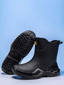 Fesd Ts 德国风格男士短款雨靴，防滑橡胶靴，适用于厨房工作、洗车、露营、钓鱼等户外活动、防水运动户外沙滩 TPR（热塑性橡胶）家用雨鞋、工作鞋，适合所有季节