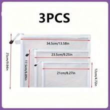 Przezroczysta siatkowa torba na dokumenty z zamkiem błyskawicznym, nylonowa torba na dokumenty, organizer na puzzle, piórnik, torba do przechowywania teczek, artykuły biurowe