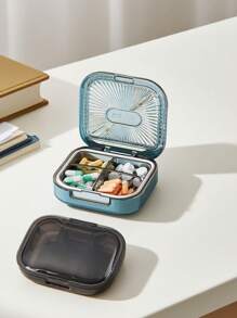 Portable Weekly Pill Box Large Size Waterproof Airtight Medicine Storage Case For Daily Morning, Noon And Night, Compact