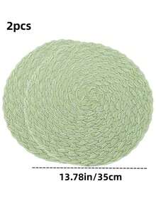 Round Woven Placemats 15 Inch Set Of 4 Bohemian Woven Washable Kitchen Table Placemats For Family Gatherings, Wedding Parties
