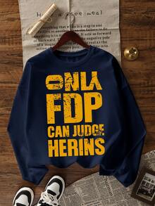 Women's Casual Loose Fit Cartoon Print Round Neck Colorblock Long Sleeve T-Shirt, Fashion & Versatile, Spring/Autumn