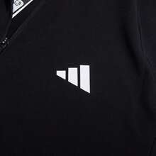 Adidas TE 3S WOVEN JKT 女式立领夹克，休闲运动上衣，舒适户外夹克 - 黑色/白色 - 查看 4