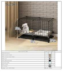 Indoor Dog Cage With Separate Litter Box For Small/Medium Dogs, Corgi & Teddy Pet Dog Kennel Fence - Multicolor - View 20