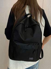 Mochila de gran capacidad, minimalista y ligera, mochila para computadora de estudiante, con correas ajustables para los hombros, adecuada para viajes de semestre de estudiantes - Multicolor - Ver 8