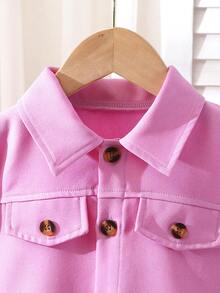 2pcs/Set Girls Casual Sweet Style Long Sleeve Jacket And Ditsy Floral Dress Outfit, Spring/Summer New Arrival - Multicolor - View 5