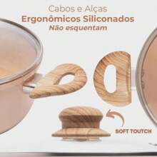 Non-Stick Ceramic Cookware Set With Glass Top 4pcs