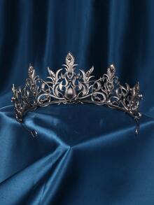 Halloween Crown - Vines Of The Underworld, Black Gothic Tiara For Women & Girls, Baroque Crown For Costume Party - Red - View 6