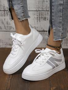 Women's New Spring/Autumn White Sneakers, Casual Sports Running Shoes, Versatile, Non-Slip Flat Shoes
