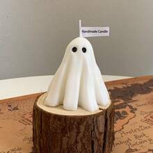 1 Stück Halloween Geist geformte duftende Kerze, handgemachtes duftendes Kerzendekoration, geeignet für Feste, Heimdekoration, Restaurants, Geburtstage, Partys, Badezimmer