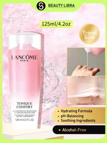 Lancôme Tonique Confort 保湿面部爽肤水、爽肤水、保湿爽肤水、无酒精爽肤水、PH 平衡爽肤水、温和去角质爽肤水 -125ml/4.23OZ - 粉色 - 查看 1