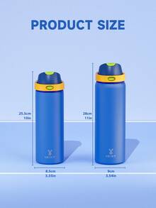 Meoky 32oz Vacuum Insulated Water Bottle with 2-in-1 Straw and Spout Lid, Insulated Cup, Keep Cold 24H, Leak-Proof, Fits in Car Cup Holder, Stainless Steel Tumbler for Sports, Travel, and School - 藍色 - 查看 3