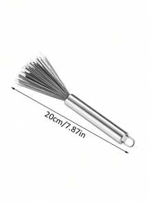 3 件套多用途长柄清洁刷，不锈钢材质，无需电源，适用于客厅、卧室、浴室、厨房、家具 - 中等强度带柄刷