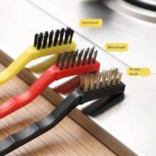 Professional Stove Cleaning Brush -3-Piece Set Of Wire Brushes - Durable Brass Iron Brushes, Multi Functional Cleaning Tool, Suitable For Gas Stove, Barbecue Stove, Oven And Stove Maintenance