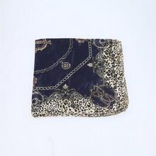 Small Satin Women's Scarf - Royal Blue - View 2