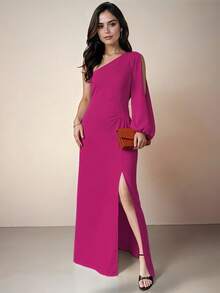 Women Long Dresses - Hot Pink - View 1
