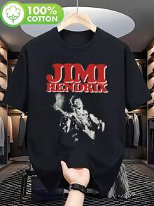 Camiseta con logo de bloque de Jimi Hendrix negra nueva - Negro - Ver 7