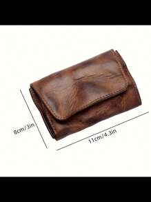Vintage Top Layer Cowhide Leather Card Holder Multi-Card Slots Coin Purse Handmade Distressed Vegetable Tanned Leather Card Case Multifunctional Wallet Unisex For Women Wallet Mini Wallet Purse Wallet Fall Coin Wallet