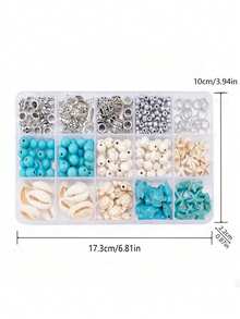 Ocean Series Soft Clay Beads Kit, Summer Sea Beach Style Beads Kit For Jewelry Making, DIY Bracelets Necklace Earrings Unique Creative Crafts, Suitable As Handmade Gift Give Friends