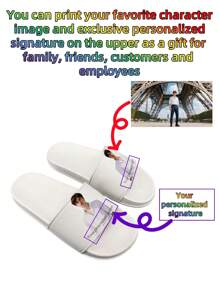 Customized Men's Slippers, Personalized Pattern Slippers, Customized Gift, Couple Customized Gift, Halloween Customized Gift, Suitable For Beach, Holiday, Spa, Party, Office