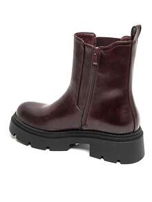 Bottines Chelsea Femme Semelle Crantée – Élégance Urbaine - Burgundy - View 3