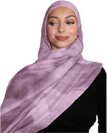 Watercolour Floral Printed Hijab Scarf Women Soft Modal Cotton Instant Hijab Wraps Shawls Long Scarves - Màu 19 - Xem 1