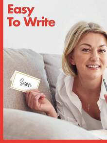 20pcs Tent Cards, Small Place Cards With Gold Foil Borders Delicate Seating Cards Blank Business Cards Escort Cards For Weddings, Tables, Dinners, Receptions