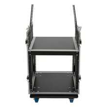 TFCFL PA DJ Rack,  PA DJ Cabinet, Network & Stereo Rack With 4 Wheels For Amplifiers, Mixers, Microphones, Sequencers, Jukeboxes, DVD Players, And DJ Signal Processors - Black - View 9