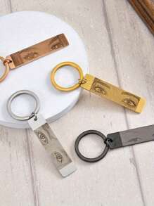 1 st personlig nyckelring med anpassade bilder, snygg nyckelring med ögonmotiv, lasergraverad fotonyckelring i rostfritt stål som kan anpassas, personlig graverad nyckelring för män, nyckelringsberlock med ögonmotiv, anpassad nyckelring med foto för par, klädaccessoarer, elegant höst, pojkvän, flickvän, familj, vänner