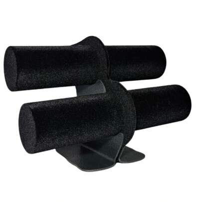 1Expositor Duplo de Pulseiras em Veludo Preto | Suporte Organizador para Braceletes e Bijuterias Relógios