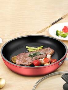 1 件 24 厘米不粘煎锅带盖，煎炒两用，适用于电磁炉和燃气灶 - 彩色 - 查看 5