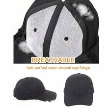 12 Zoll Baseball Cap Perücke, synthetische Perückenkappe, Damen hitzebeständige Faser Kurzhaarperücke mit Wellen, geeignet für den täglichen Gebrauch, Halloween - Verschiedenfarbig - Übersicht 4