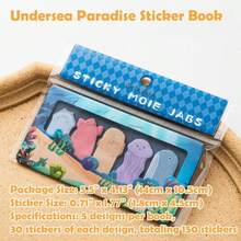 AIOKL Cute Animal Park Reusable Funny Sticky Post Notes 6pad 900 Sheets School