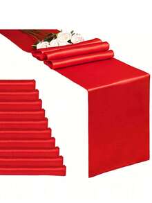 1pc/5pcs/10pcs Satin Table Runner Ribbon Table Runner, Suitable For Home, Party, Wedding, Restaurant, Hotel, Event, Birthday Decor - Multicolor - View 17