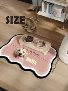 Thảm lót thức ăn cho chó in ảnh và tên theo yêu cầu - Thảm lót thức ăn cho chó chống thấm nước và chống trượt, quà tặng cá nhân hóa ấm áp cho thú cưng, món quà tốt nhất dành cho chủ nuôi, phù hợp cho chó, thảm lót thức ăn cho chó theo yêu cầu, thiết kế chống thấm nước. - Nhiều màu - Xem 3