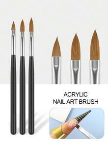 peacecolor 60ML Líquido de monómero acrílico y 3 piezas de pinceles de uñas acrílicas, sistema de líquido acrílico, suministros de uñas para regalo de Navidad de salón DIY para mujeres