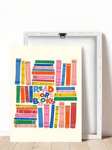 Tranh treo tường "Đọc nhiều sách hơn" - Poster góc đọc sách đầy màu sắc, tranh canvas hiện đại truyền cảm hứng, poster đọc sách thư viện phong cách cổ điển, thích hợp trang trí phòng ngủ, phòng khách, văn phòng, phòng ăn, nhà bếp, phòng học, hành lang, ký túc xá, phòng tắm. - Nhiều màu - Xem 20