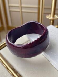 1 件超大粗多色树脂手镯，时尚简约风格，亚克力手镯套装适合女性，适合日常佩戴、约会、派对和工作 - 異性 - 查看 8