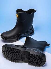 Fesd Ts 德国风格男士短款雨靴，防滑橡胶靴，适用于厨房工作、洗车、露营、钓鱼等户外活动、防水运动户外沙滩 TPR（热塑性橡胶）家用雨鞋、工作鞋，适合所有季节