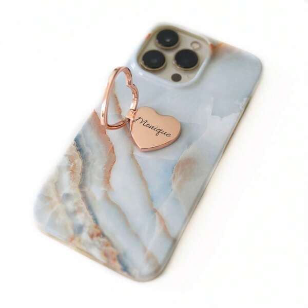 Engraved Cell Phone Ring, Customized Ring Stand, Personalized Phone Accessory, Rose Gold, Gold, Silver, And Black.