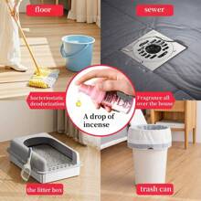 1 件装浴室空气清新剂，香薰精油，厕所清新剂，一滴强效浴室除臭剂，家居清新剂，一滴强效香薰精油，快速除臭，去除异味，清新空气，持久留香，适用于家庭、浴室、厕所、垃圾桶、下水道、地板、猫砂盆等场所。 - 彩色 - 查看 3