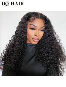 OQ 戴上即走无胶假发，深波浪 180% 8-14 英寸鲍勃假发，16-30 英寸长假发，预剪预拔，6x4 高清蕾丝封口假发，神秘盒子，自然色，丝滑自然发际线，高品质时尚假发礼品，女士发饰 - SNatural - 查看 3