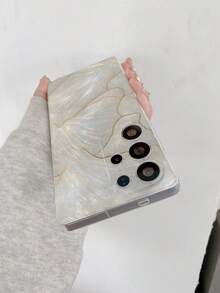 1pc Minimalist Shell & Marble Pattern Transparent Soft TPU Phone Case, Anti-Scratch Anti-Fingerprint Protective Cover With Camera Lens Protection, Compatible With Apple, Nothing, Pixel, INFINIX, Redmi - Multicolor - View 7