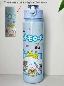 Sanrio 1 PIEZA Taza de material de PC con los personajes de dibujos animados Sanrio Kitty Kuromi Melody Cinnamoroll, adecuada para viajes diarios, desplazamientos y turismo. Un excelente regalo.